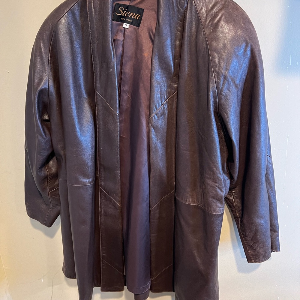 Siena New York 100% Genuine Leather Vintage Coat